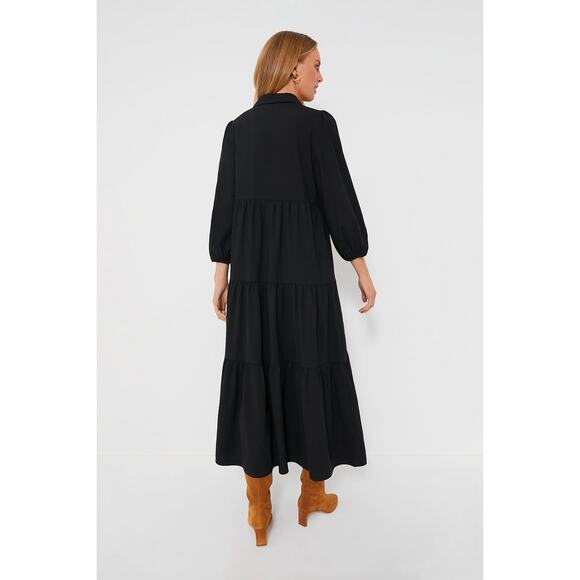 POMANDER PLACE Black Crepe Mabel Maxi Dress Size L NWT Retail $148 Tuckernuck - Picture 2 of 8